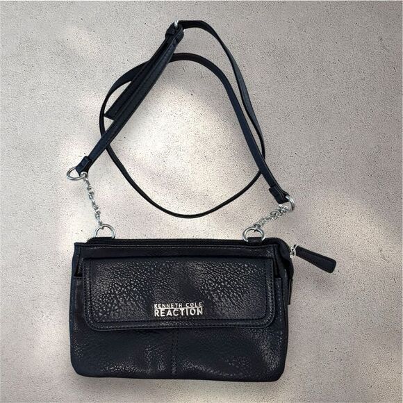 Kenneth Cole Reaction Black Mini Crossbody Bag - Picture 1 of 8